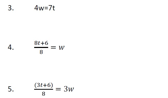 Worksheet to change the subject of an equation.